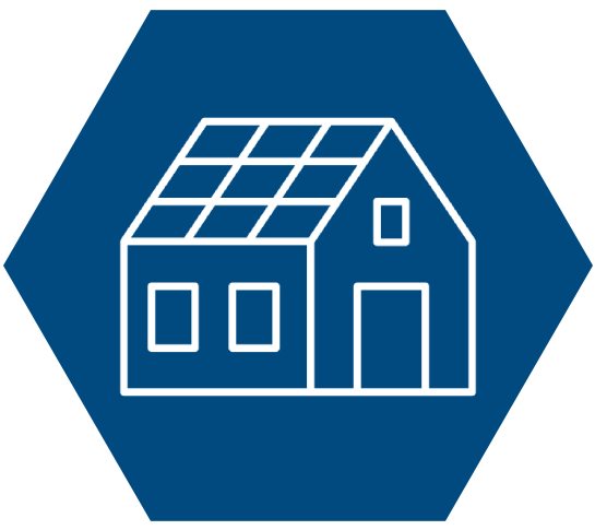 Haus mit Solarpanelen